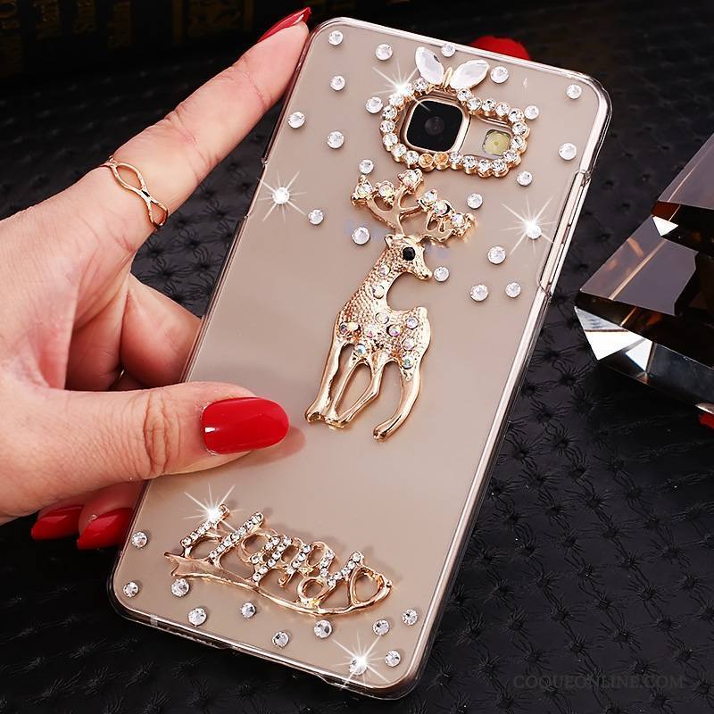 Samsung Galaxy A5 2016 Protection Strass Transparent Coque Étoile Or De Téléphone