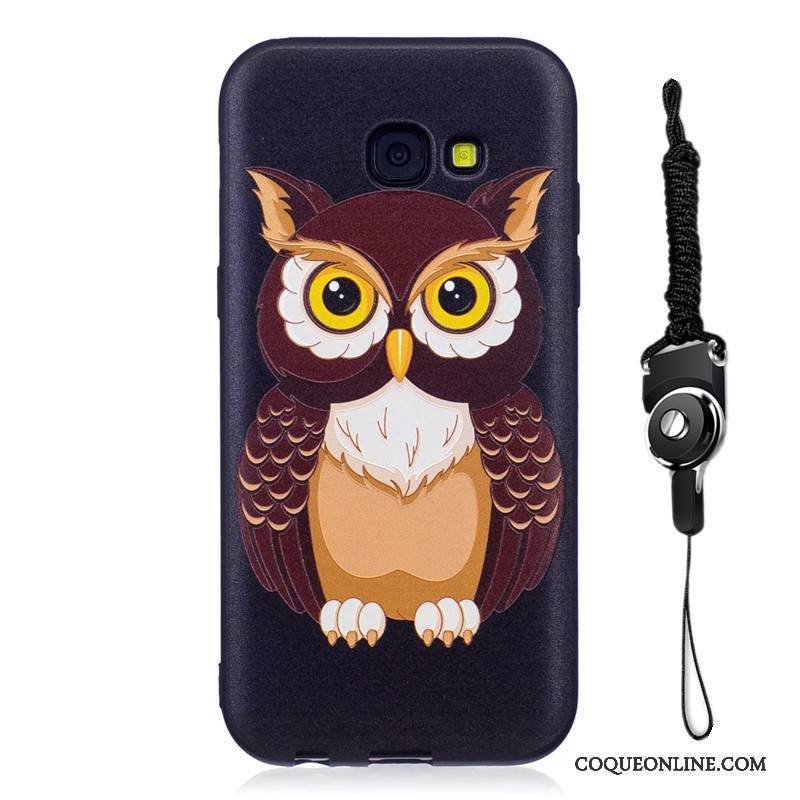 Samsung Galaxy A5 2017 Délavé En Daim Coque De Téléphone Étoile Noir Dessin Animé Peinture Fluide Doux