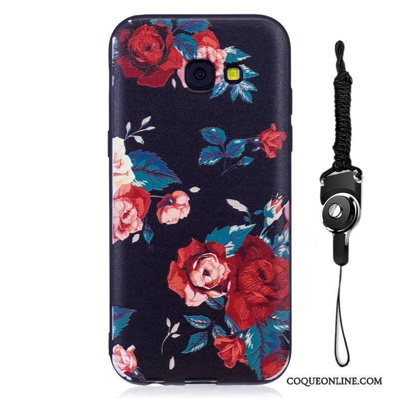 Samsung Galaxy A5 2017 Délavé En Daim Coque De Téléphone Étoile Noir Dessin Animé Peinture Fluide Doux