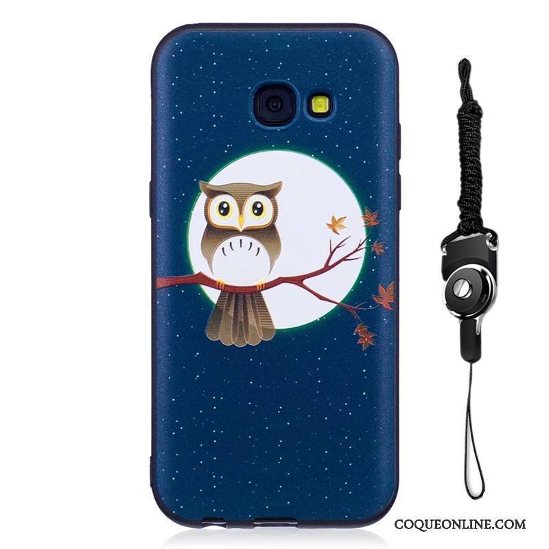 Samsung Galaxy A5 2017 Délavé En Daim Coque De Téléphone Étoile Noir Dessin Animé Peinture Fluide Doux