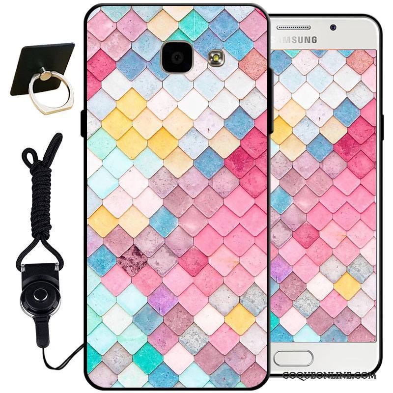 Samsung Galaxy A5 2017 Fluide Doux Tout Compris Protection Silicone Coque De Téléphone Gaufrage Étoile