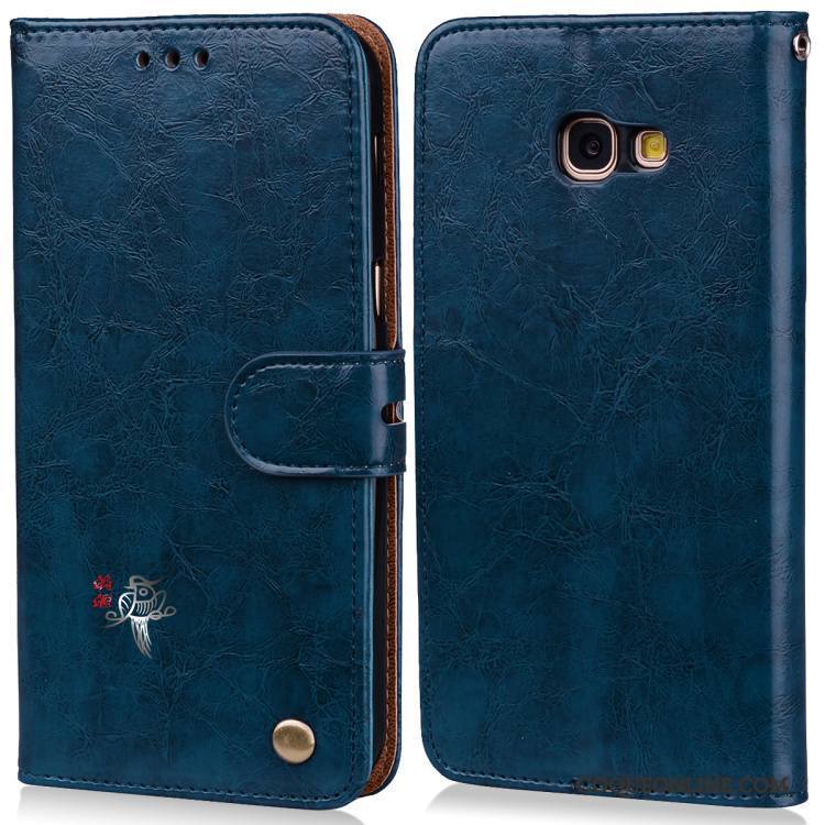 Samsung Galaxy A5 2017 Tout Compris Étoile Fluide Doux Silicone Étui En Cuir Bleu Coque De Téléphone