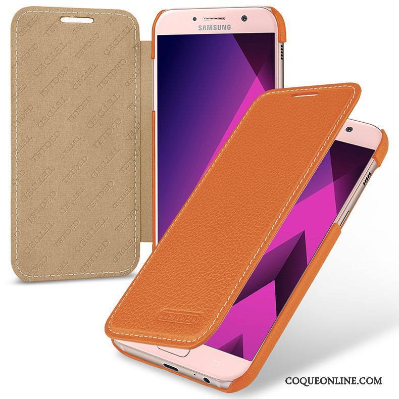 Samsung Galaxy A5 2017 Vert Coque De Téléphone Étui En Cuir Protection Étoile