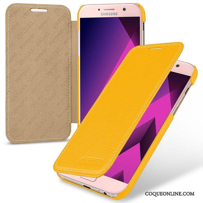 Samsung Galaxy A5 2017 Vert Coque De Téléphone Étui En Cuir Protection Étoile