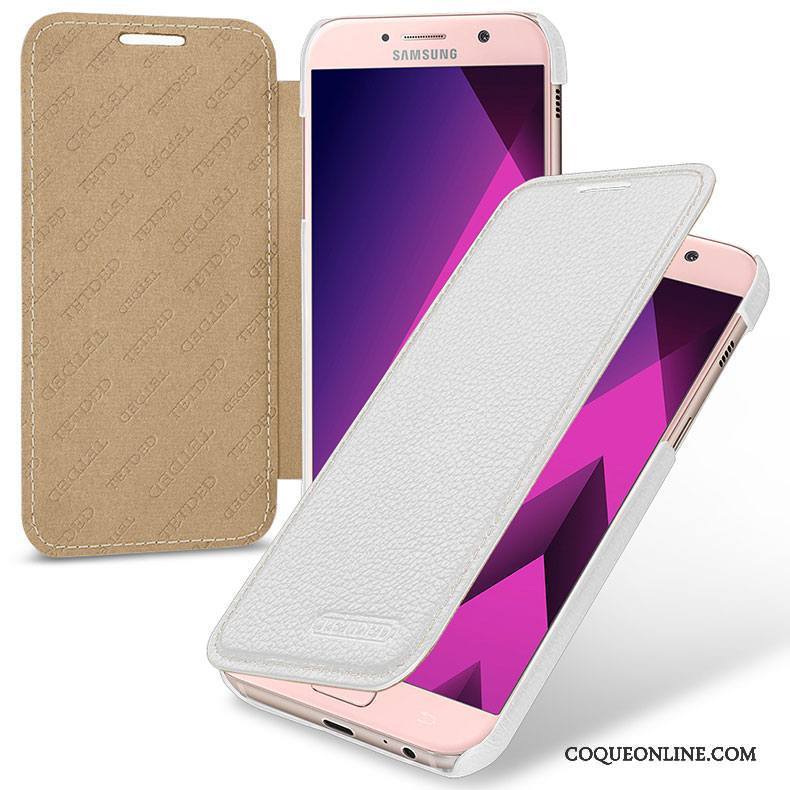 Samsung Galaxy A5 2017 Vert Coque De Téléphone Étui En Cuir Protection Étoile