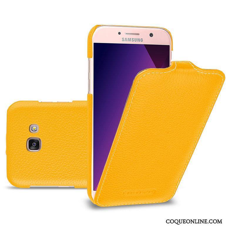 Samsung Galaxy A5 2017 Vert Coque De Téléphone Étui Protection Téléphone Portable Étoile Cuir Véritable