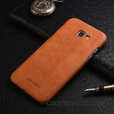 Samsung Galaxy A5 2017 Étoile Business Étui Délavé En Daim Cuir Véritable Protection Coque De Téléphone