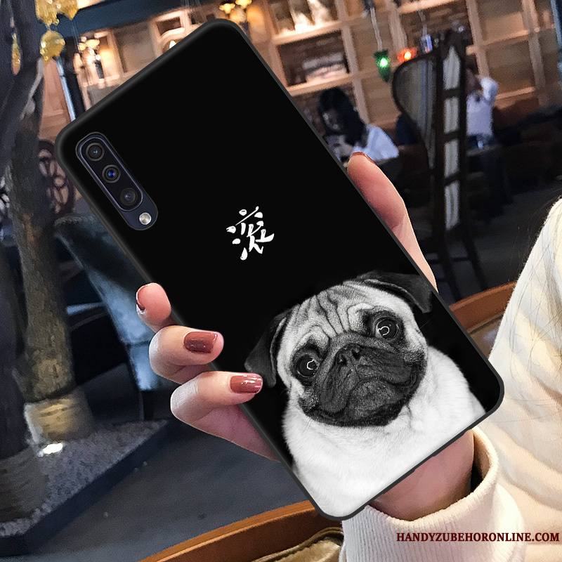 Samsung Galaxy A50 Coque Créatif Étui Personnalité Noir Tout Compris Amoureux Silicone