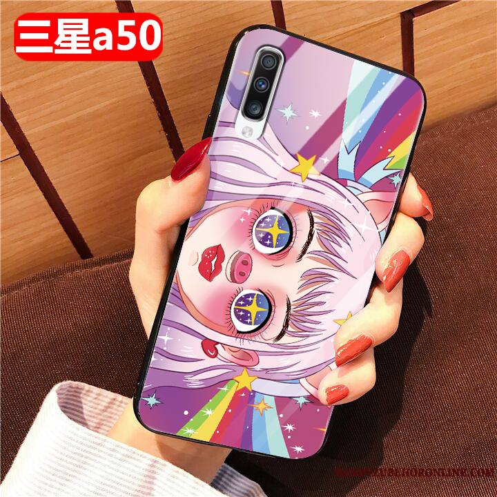 Samsung Galaxy A50 Coque De Téléphone Silicone Jaune Dessin Animé Étoile Étui Incassable