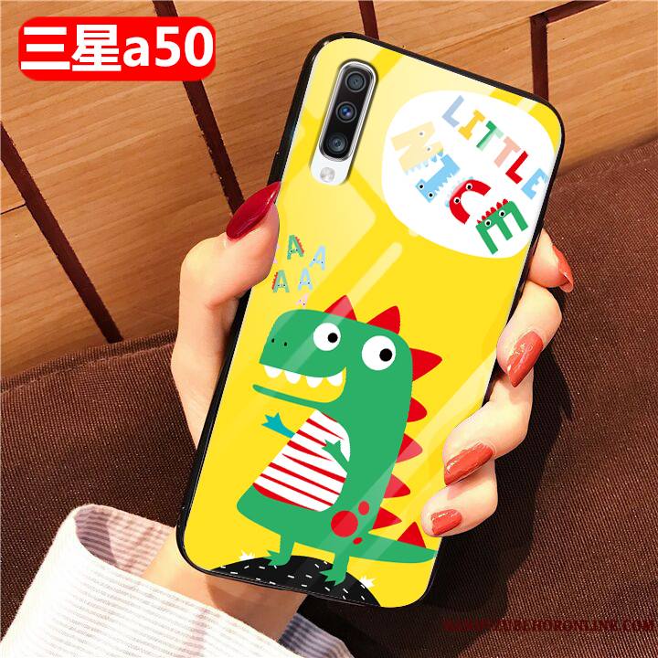 Samsung Galaxy A50 Coque De Téléphone Silicone Jaune Dessin Animé Étoile Étui Incassable