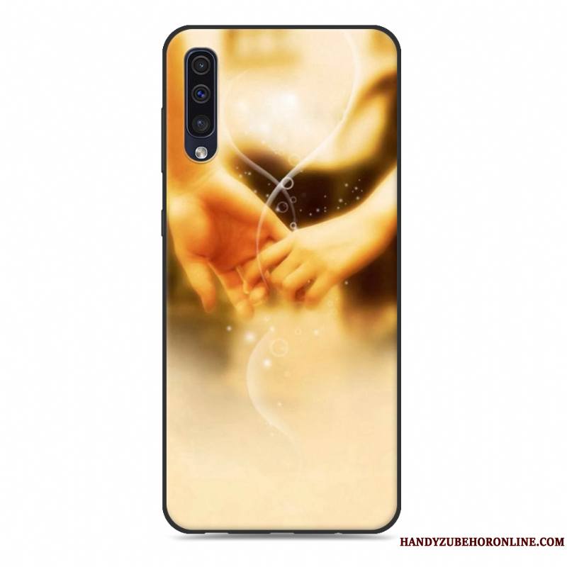 Samsung Galaxy A50 Coque Nouveau Silicone Téléphone Portable Fluide Doux Noir Marque De Tendance Étoile