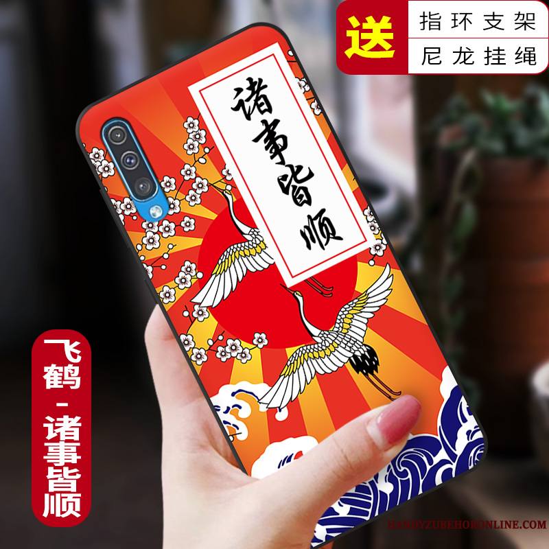 Samsung Galaxy A50 Coque Tout Compris Silicone Fluide Doux Style Chinois Protection Incassable Mode