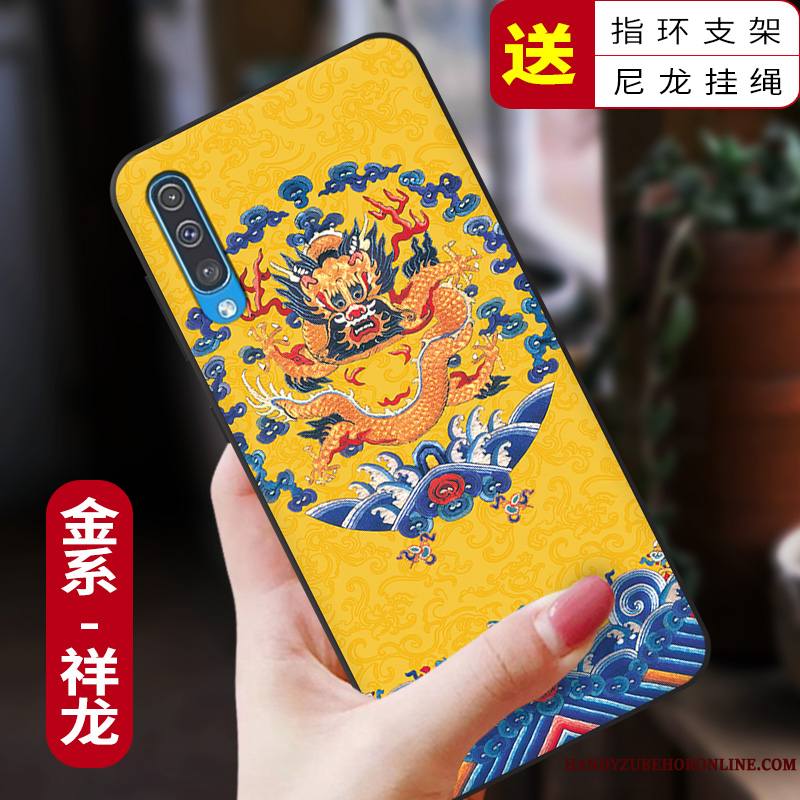 Samsung Galaxy A50 Coque Tout Compris Silicone Fluide Doux Style Chinois Protection Incassable Mode