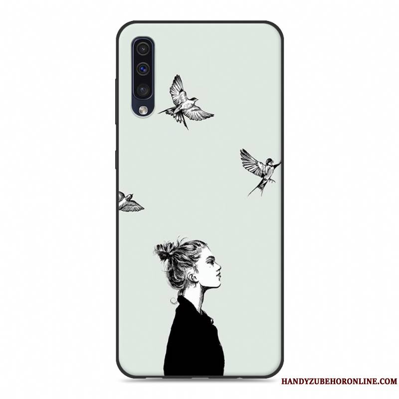 Samsung Galaxy A50 Coque Étoile Tendance Étui Amoureux Nouveau Fluide Doux