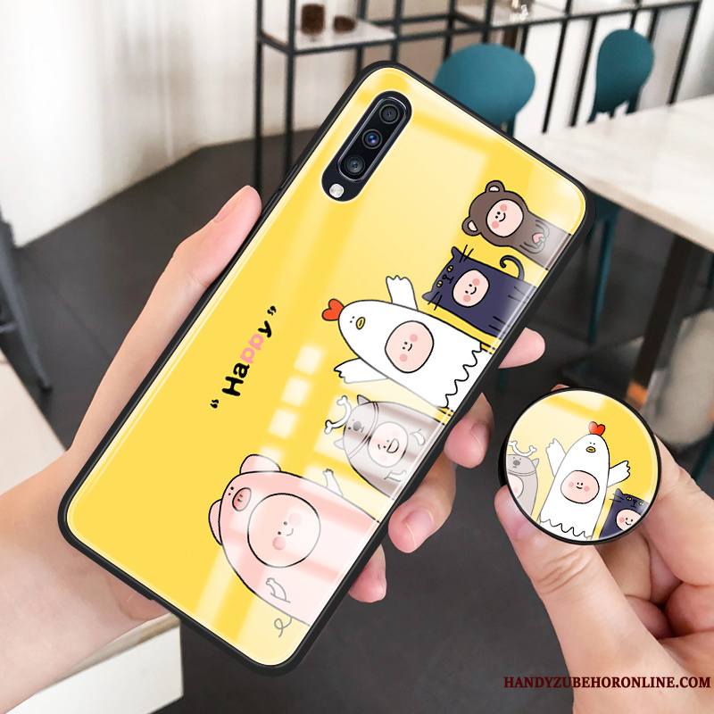 Samsung Galaxy A50 Difficile Protection Charmant Jaune Personnalité Dessin Animé Coque De Téléphone