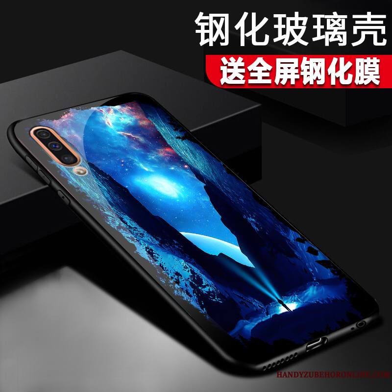 Samsung Galaxy A50 Personnalité Créatif Net Rouge Marque De Tendance Verre Coque De Téléphone Étoile