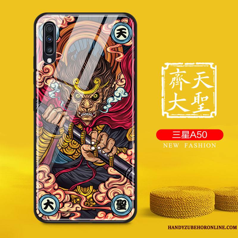 Samsung Galaxy A50 Personnalité Style Chinois Tendance Jaune Étoile Coque De Téléphone Marque De Tendance