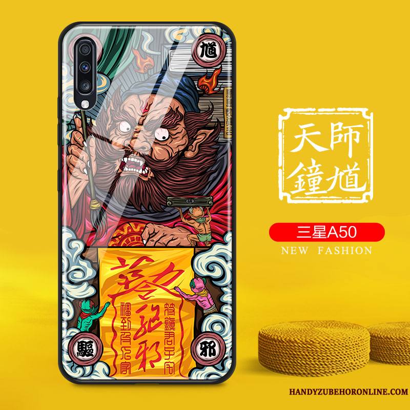 Samsung Galaxy A50 Personnalité Style Chinois Tendance Jaune Étoile Coque De Téléphone Marque De Tendance