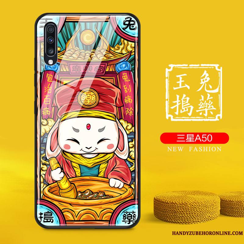 Samsung Galaxy A50 Personnalité Style Chinois Tendance Jaune Étoile Coque De Téléphone Marque De Tendance