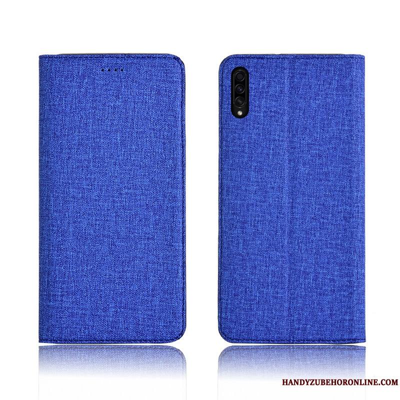 Samsung Galaxy A50s Coque Bleu Étoile Nouveau De Téléphone Silicone Lin