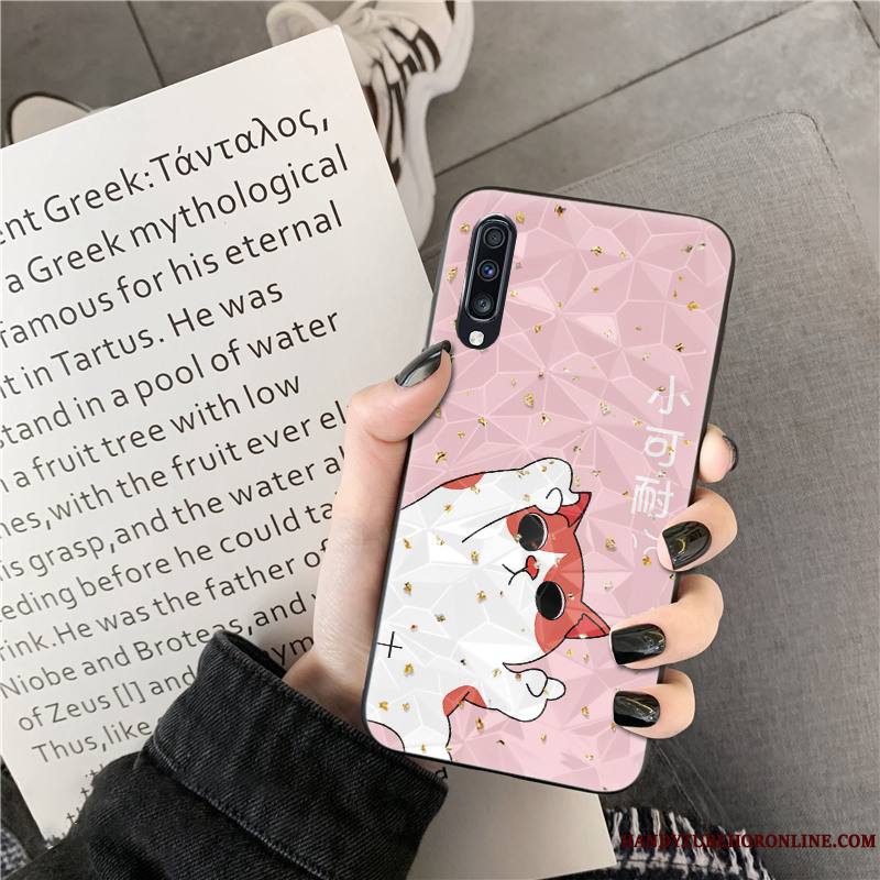 Samsung Galaxy A50s Coque De Téléphone Amoureux Tendance Rose Dessin Animé Étoile Losange