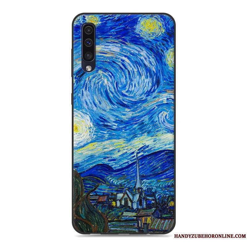 Samsung Galaxy A50s Coque Peinture Blanc Protection Étui Étoile Tout Compris Paysage