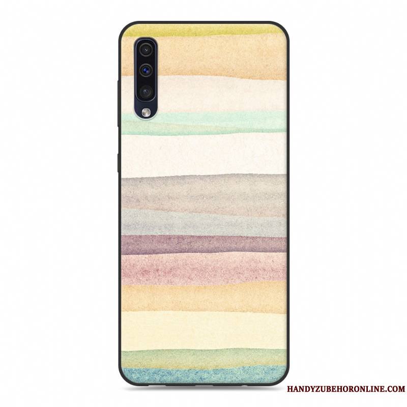 Samsung Galaxy A50s Coque Peinture Blanc Protection Étui Étoile Tout Compris Paysage