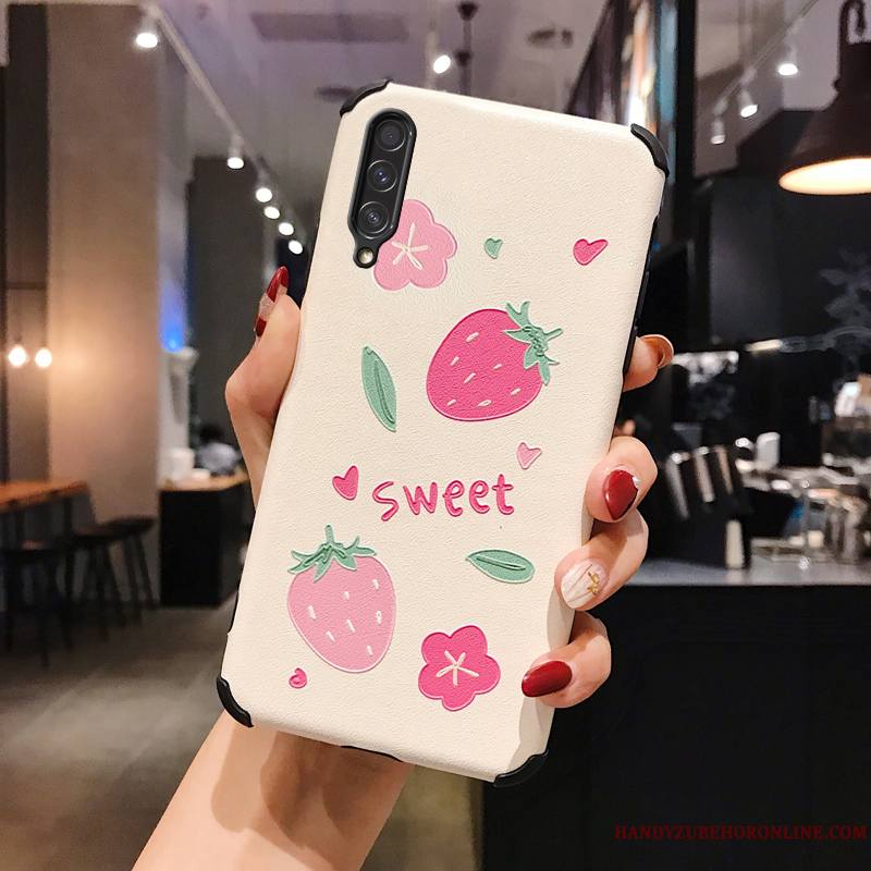 Samsung Galaxy A50s Coque Protection Vert Soie Mulberry Modèle Fleurie Étoile Dessin Animé Étui