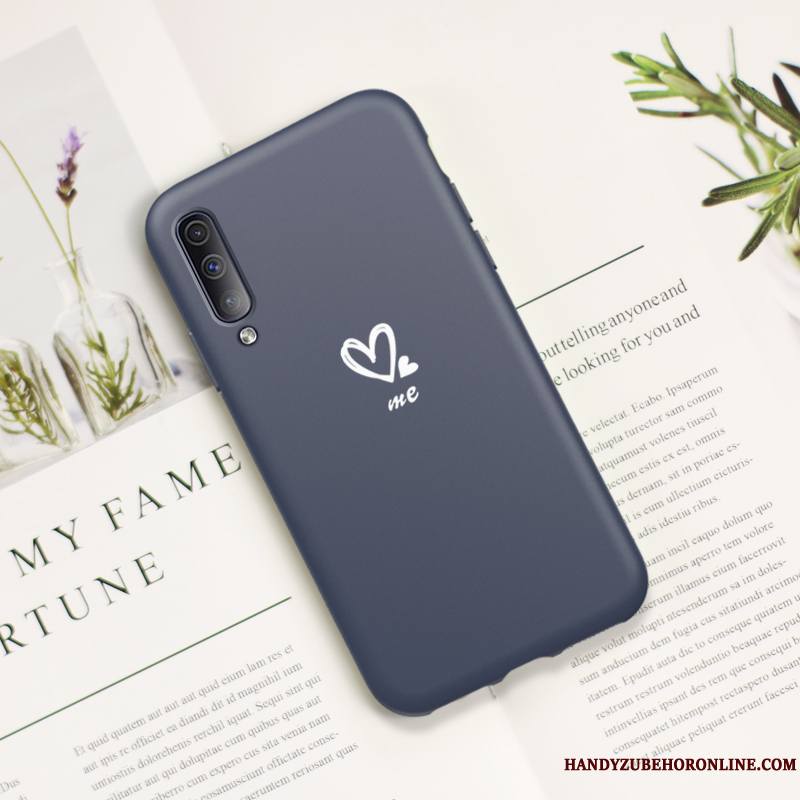 Samsung Galaxy A50s Coque Rose Amour Étoile Très Mince Tendance Simple Étui