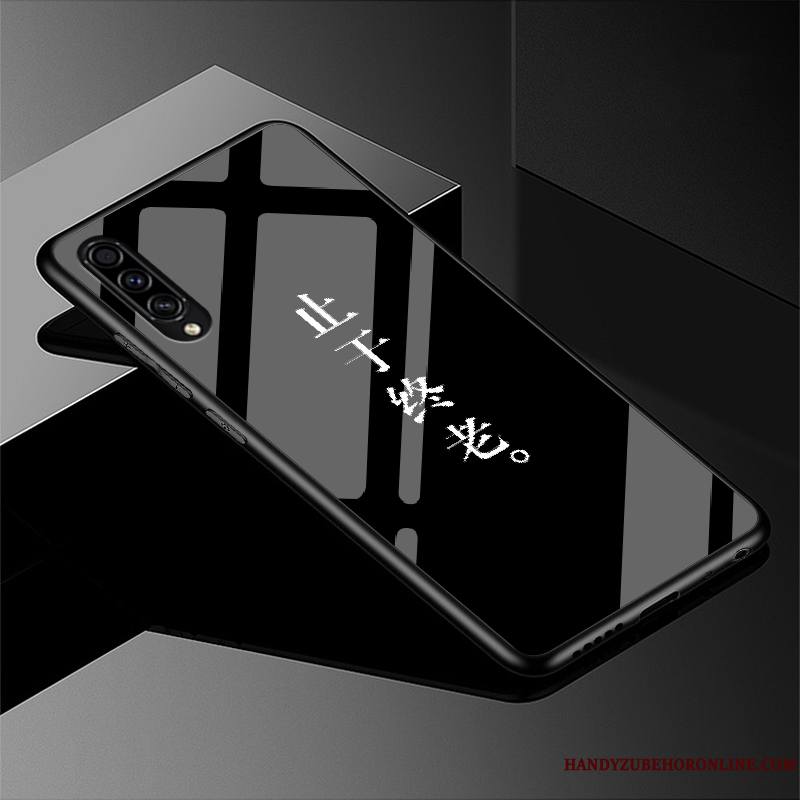 Samsung Galaxy A50s Coque Simple Étoile Étui Protection Mode Verre Incassable