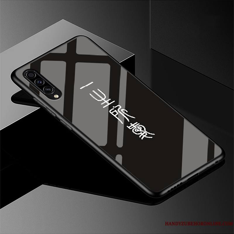 Samsung Galaxy A50s Coque Simple Étoile Étui Protection Mode Verre Incassable