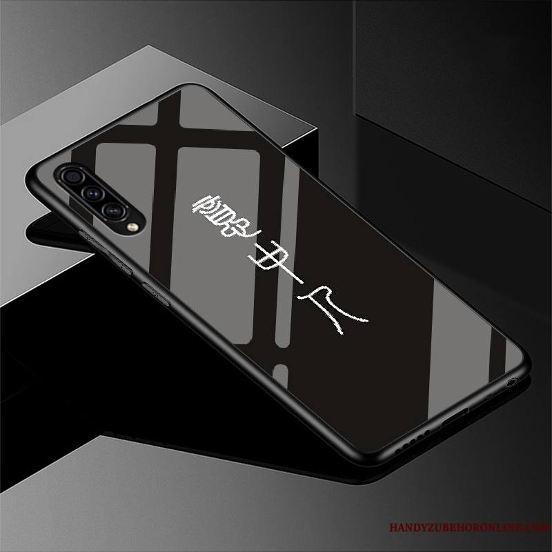 Samsung Galaxy A50s Coque Simple Étoile Étui Protection Mode Verre Incassable