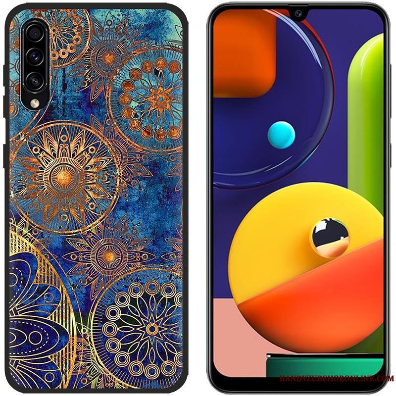 Samsung Galaxy A50s Fluide Doux Bleu Incassable Coque Protection Étoile De Téléphone