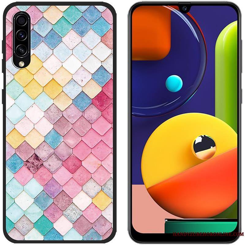 Samsung Galaxy A50s Fluide Doux Bleu Incassable Coque Protection Étoile De Téléphone