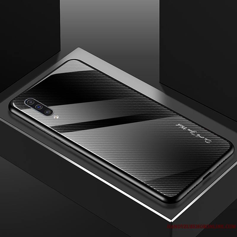 Samsung Galaxy A50s Silicone Personnalité Verre Net Rouge Coque De Téléphone Luxe Créatif