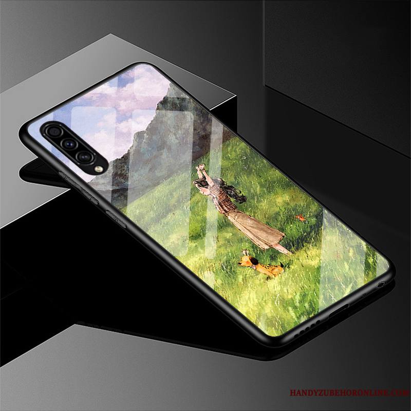 Samsung Galaxy A50s Tout Compris Silicone Étoile Coque De Téléphone Protection Noir Charmant