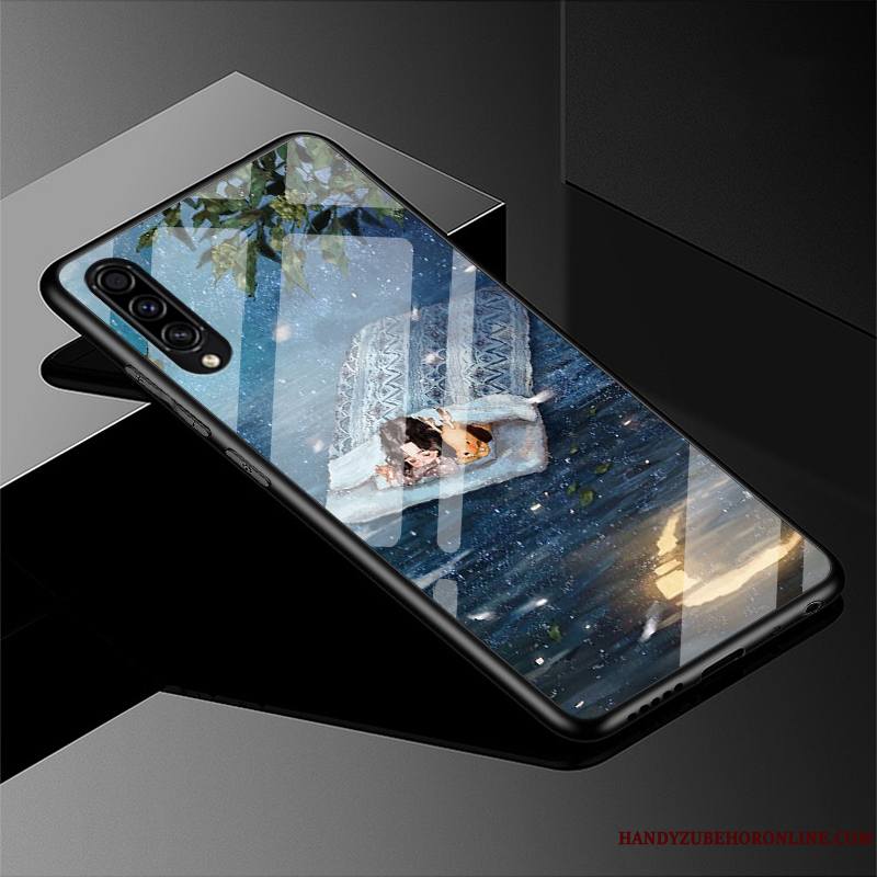 Samsung Galaxy A50s Tout Compris Silicone Étoile Coque De Téléphone Protection Noir Charmant