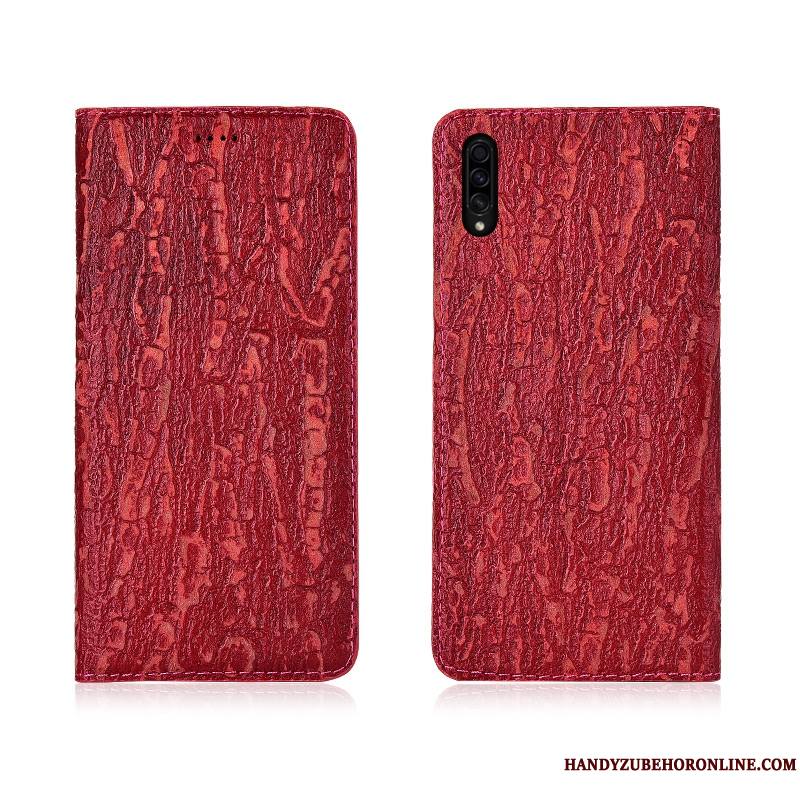 Samsung Galaxy A50s Étoile Blanc Cuir Coque De Téléphone Délavé En Daim Arbres Marque De Tendance