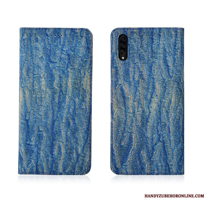 Samsung Galaxy A50s Étoile Blanc Cuir Coque De Téléphone Délavé En Daim Arbres Marque De Tendance