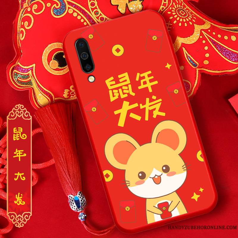 Samsung Galaxy A50s Étui Coque De Téléphone Silicone Rat Étoile Rouge Protection