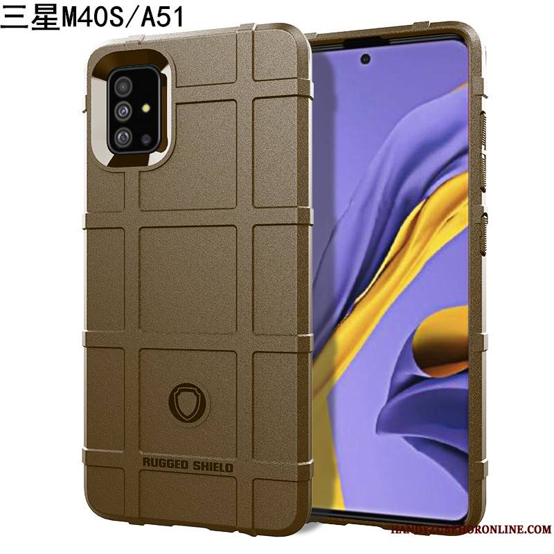 Samsung Galaxy A51 Coque Fluide Doux Protection Silicone Trois Défenses Personnalité Créatif Tout Compris