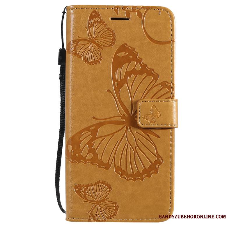 Samsung Galaxy A51 Coque Orange Protection Fleurs De Papillons Housse Étoile Silicone Tempérer
