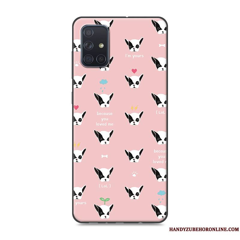 Samsung Galaxy A51 Créatif Silicone Protection Étoile Coque De Téléphone Rose Dessin Animé