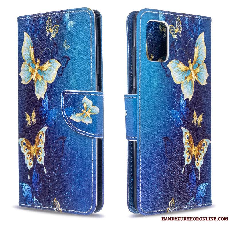 Samsung Galaxy A51 Housse Étoile Peinture Protection Support Bleu Coque De Téléphone