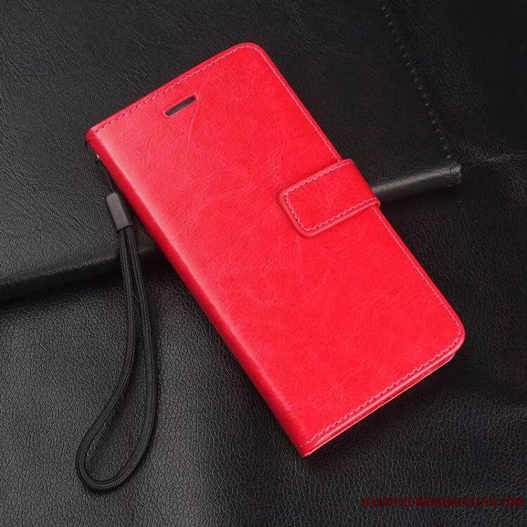 Samsung Galaxy A51 Étoile Business Clamshell Portefeuille Membrane Coque De Téléphone Rouge