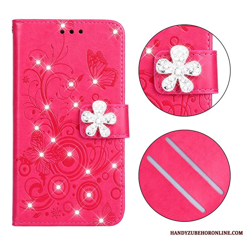 Samsung Galaxy A51 Étoile Fleurs De Papillons Silicone Rose Incassable Clamshell Coque De Téléphone