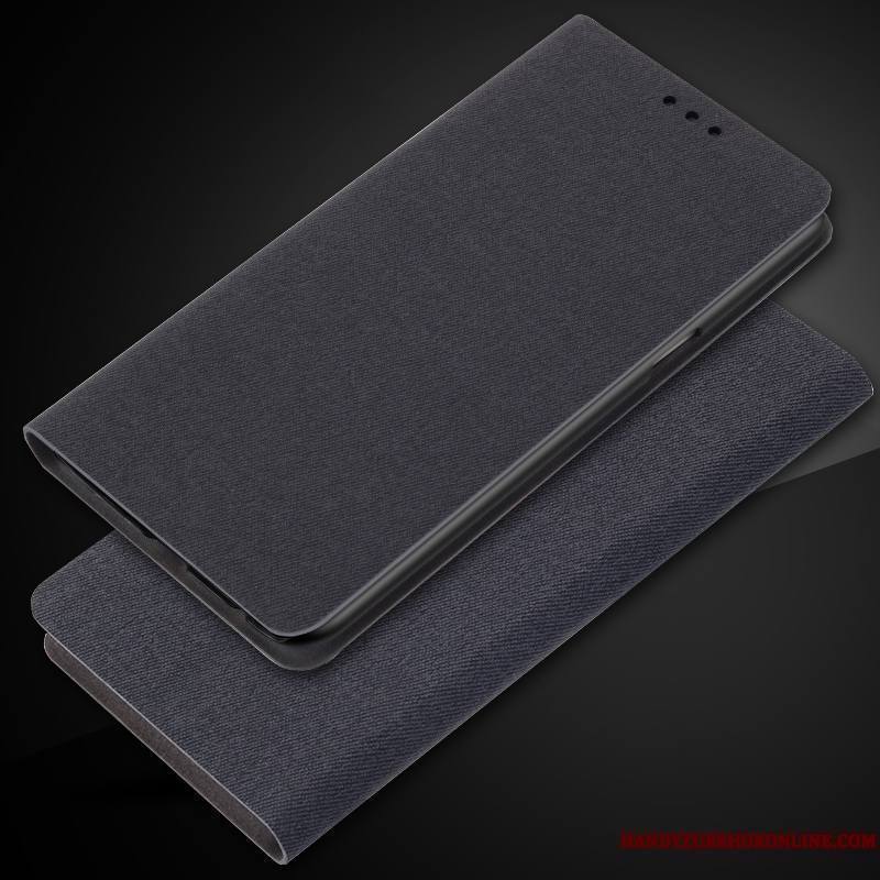 Samsung Galaxy A6+ Coque De Téléphone Carte Protection Housse Gris Incassable Étui En Cuir