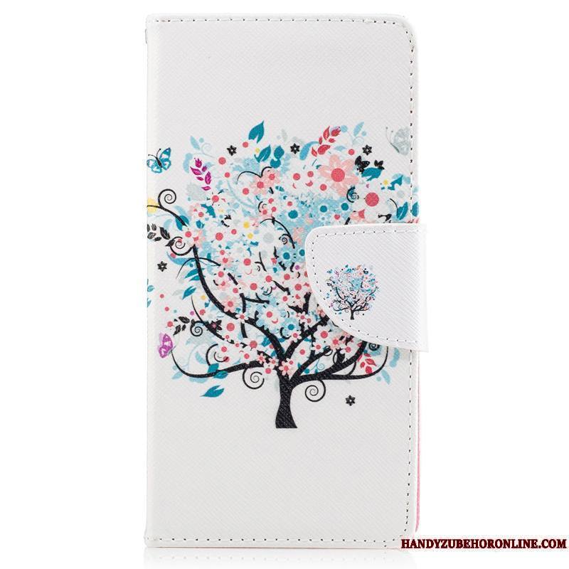 Samsung Galaxy A6 Coque De Téléphone Étui En Cuir Blanc Peinture Téléphone Portable Sac Dessin Animé