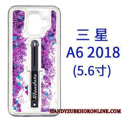 Samsung Galaxy A6 Coque Ornements Suspendus Créatif Violet Étoile Rose Anneau
