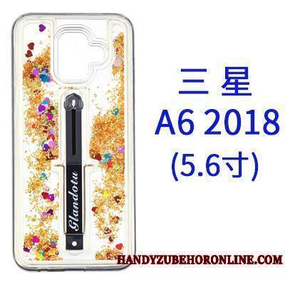 Samsung Galaxy A6 Coque Ornements Suspendus Créatif Violet Étoile Rose Anneau